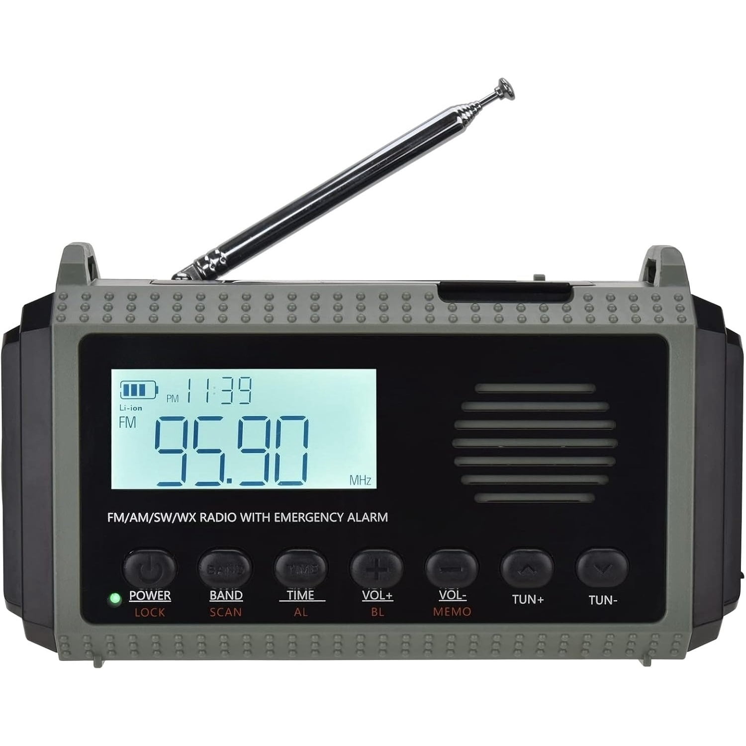Emergency Radio with NOAA Weather Alert & 10000mAh Power Bank - Solar, Hand Crank, USB Charging for Power Outage, Survival Kit, Camping, and Outdoor Adventures