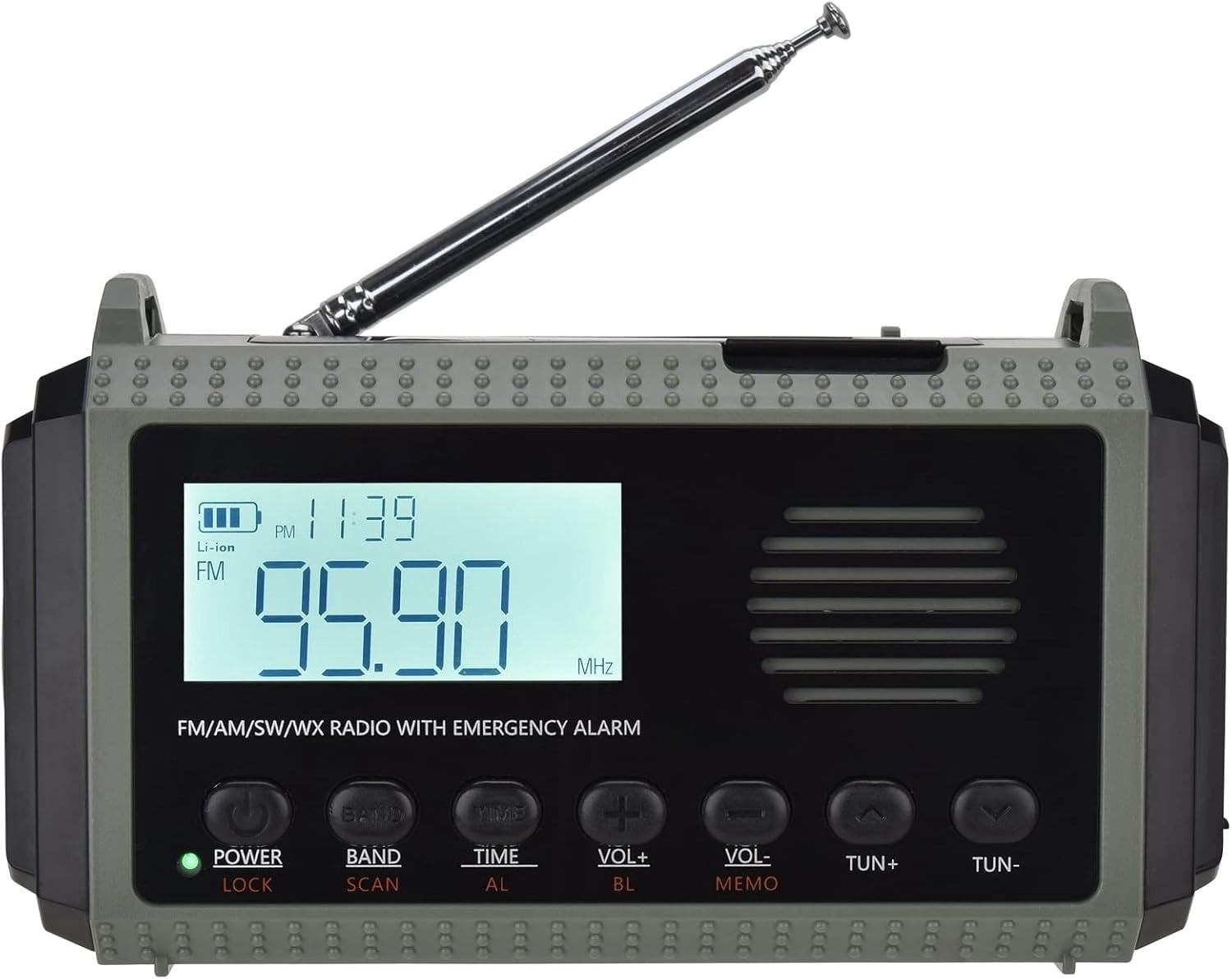 Emergency Radio, Solar & Hand Crank Weather Radio with NOAA Alerts, 10000mAh Power Bank, AM/FM/SW, Flashlight & Reading Lamp, SOS Alarm, Portable Survival Kit for Hurricane Season & Home Power Outage