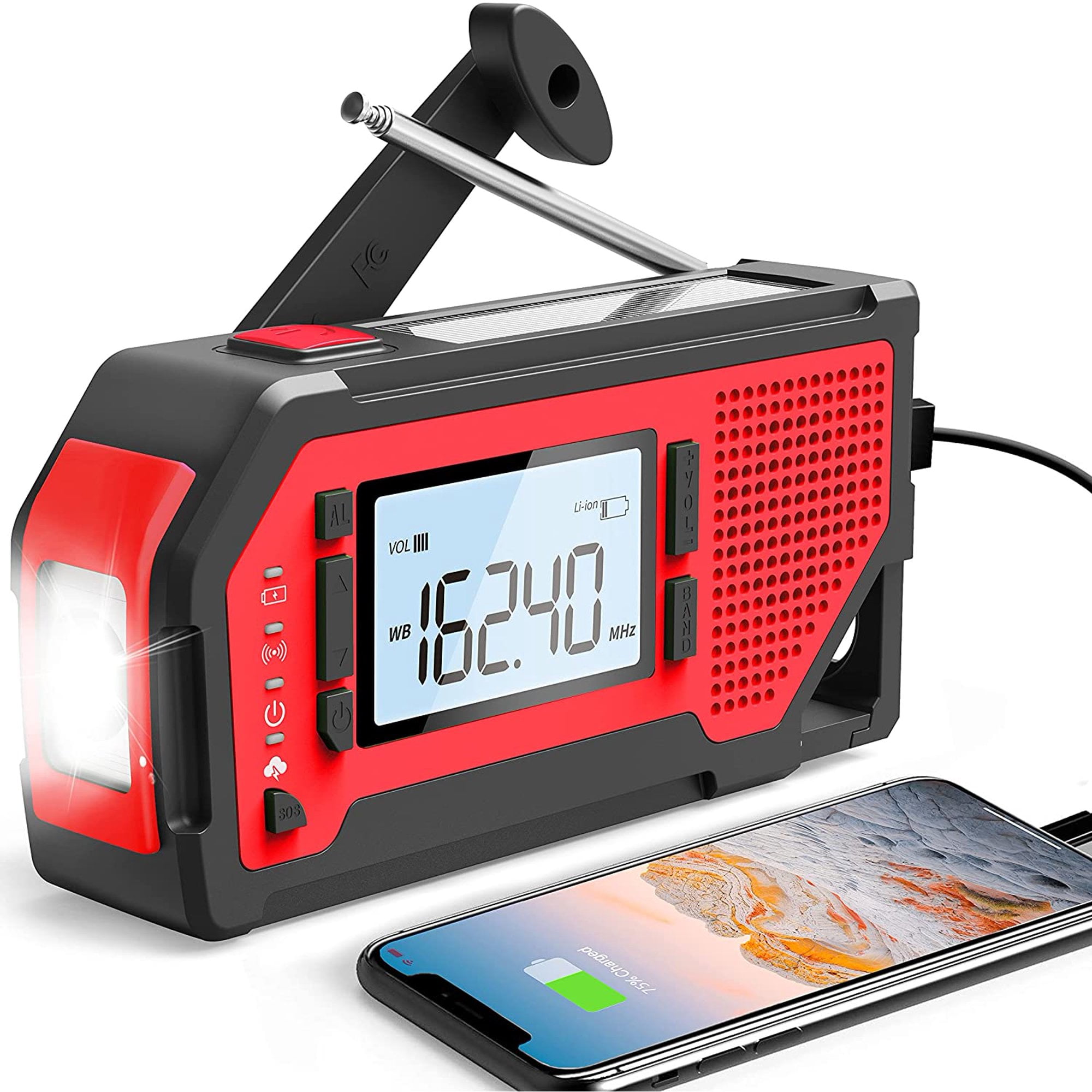 Emergency Radios, Doosl NOAA Weather Solar Radio Portable Hand Crank