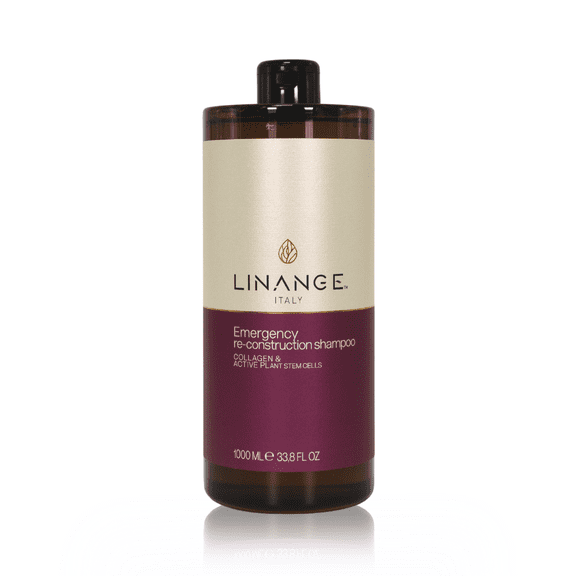 Emergency Re-Construction Shampoo w/ Collagen & Active Plant Stem Cells, 33.8 oz. by Linange