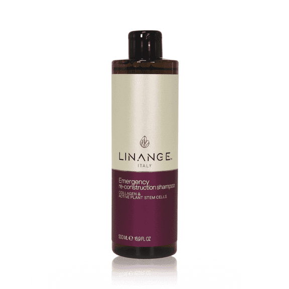 Emergency Re-Construction Shampoo with Collagen & Active Plant Stem Cells, 16.9oz by Linange