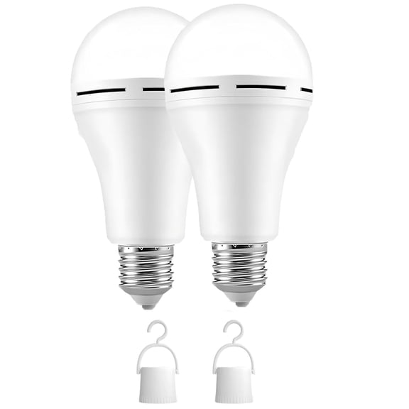 Emergency Rechargeable LED Bulbs, 1200mAh Rechargeable Light Bulbs Light, Stay Lights Up When Power Failure, No Heat, No Shatter Risk