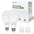 Emergency Rechargeable Light Bulbs 60 Watt Warm White E26 Base LED