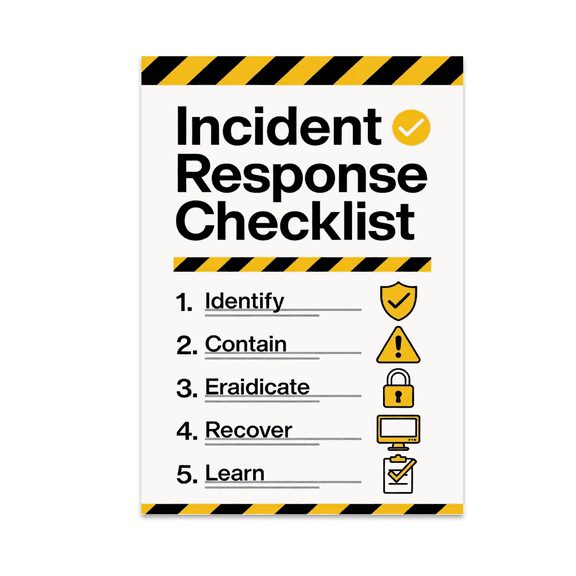Emergency Response Guide Poster - Cybersecurity Professional - 13x19 Poster Print