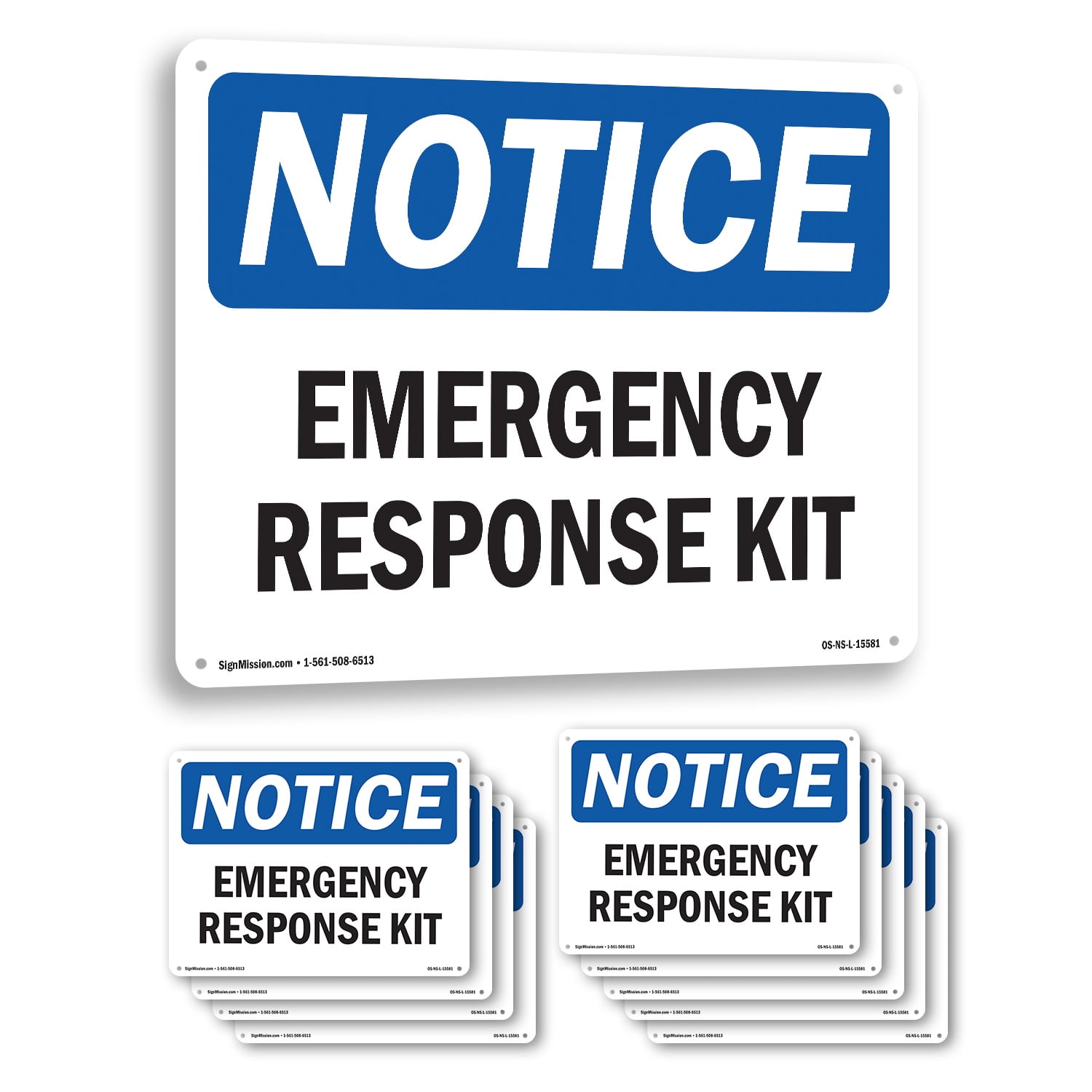 Emergency Response Kit OSHA Notice Aluminum Sign 24 Inch x 18 Inch - 10 ...