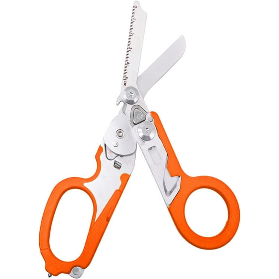 Emergency Response Shears, Stainless Steel Foldable Scissors Pliers, Outdoor Camping Rescue Scissors Tools