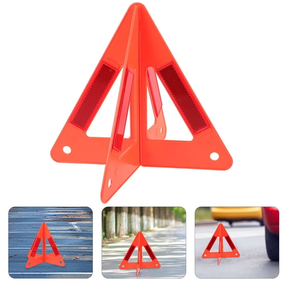 Emergency Roadside Kit for Car, Traffic Hazard Sign, Breakdown Warning, Collapsible Triangle Road Warning Sign, 1Pc 10X9 Inch Durable Plastic Emergency Sign, Made of High Quality
