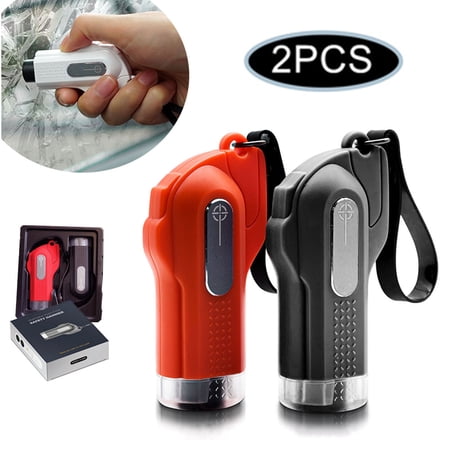 Emergency Safety Hammer ,2Pack Car Window Breaker and Seat Belt Cutter Escape Tool