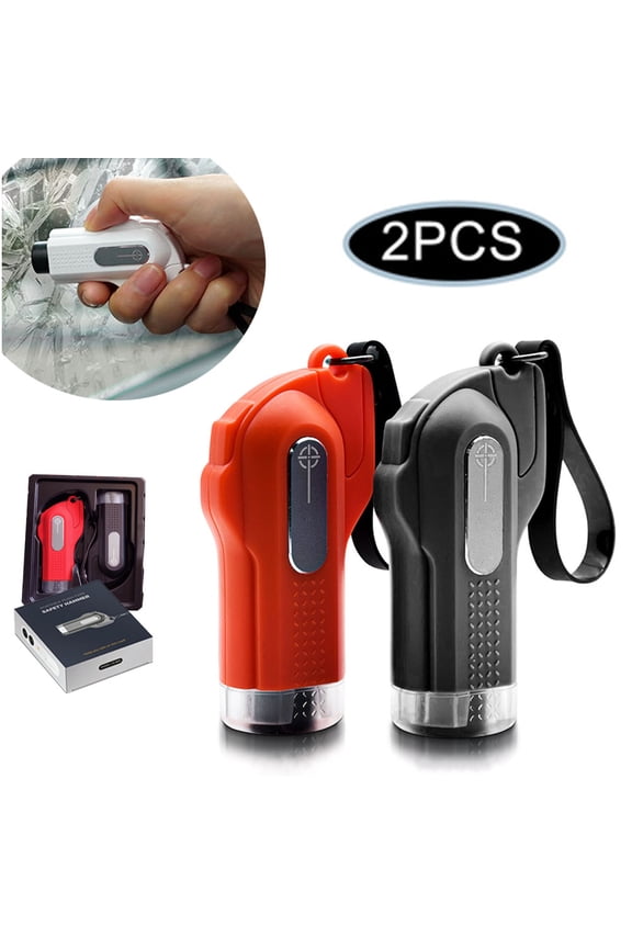 Emergency Safety Hammer ,2Pack Car Window Breaker and Seat Belt Cutter Escape Tool
