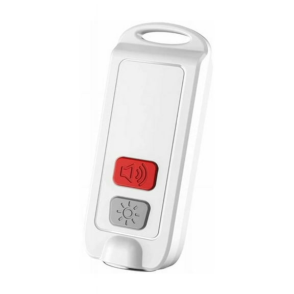Emergency Self Defense Alarm, Rechargeable Personal Protection Device with LED Flashlight, High Decibel Sound, Portable for Women, Children, Elderly (White)