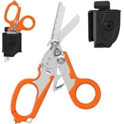 Emergency Shears with Strap Cutter and Glass Breaker Stainless Steel Foldable Scissors Pliers, Outdoor Camping Rescue Scissors Tools