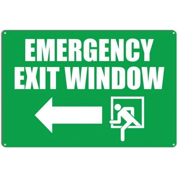 Emergency Shower And Eye Wash Sign - Caution Safety Signs, Aluminum Warning Signs, Security Tin Signs, Indoor & Outdoor Signs For Home, Office 8" X 12"(Green)