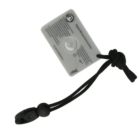 Emergency Signaling Mirror, Signal Mirror Wide Application Acrylic Lightweight 7.7x5.1cm With Lanyard For Hiking