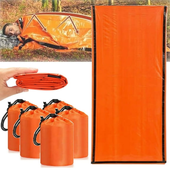 Emergency Sleeping Bag Emergency Survival Sleeping Bag Pocket Size Emergency Sleeping Bag Waterproofs Thermal Bivy Sack For Outdoor