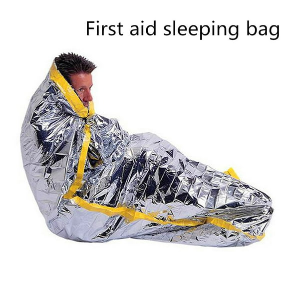 Emergency Sleeping Bag – Survival Gear Thermal Insulated & Waterproof for Outdoor Camping, Hiking, Backpacking – Lightweight Compact Mylar Blanket for Cold Weather & Disaster Preparedness