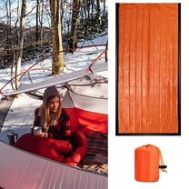 Emergency Sleeping Bag - Windproof Waterproof Survival Gear for Camping, Hiking & Outdoor Adventures - 7ft x 3ft PE Aluminum Film Insulation Mat - Includes 2 Sleeping Pads & Storage Bags
