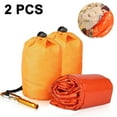 thumbnail image 1 of Emergency Sleeping Bag with Paracord, Ultralight Waterproof Thermal Survival Emergency Blanket for Camping, Hiking, Backpacking Orange, 1 of 6