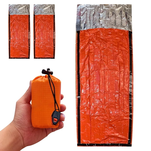 Emergency Sleeping Bags 2 Pack | Portable Emergency Blanket Survival Gear