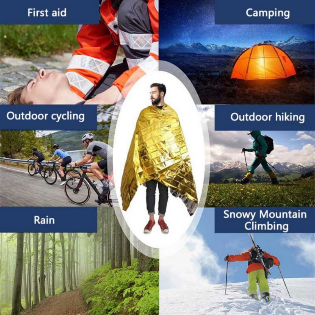 Emergency Solar Blanket Survival Safety Insulating Mylar Thermal Heat ...