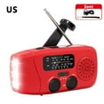 thumbnail image 1 of Emergency Solar Crank Radio AM FM NOAA Weather Alert with LED Flashlight SOS Flash Mode Portable Power Bank for Outdoor Survival Camping, 1 of 9