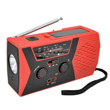 Emergency Solar Hand Crank Dynamo 4000mAh Weather Radio Flashlight Charger, Radio