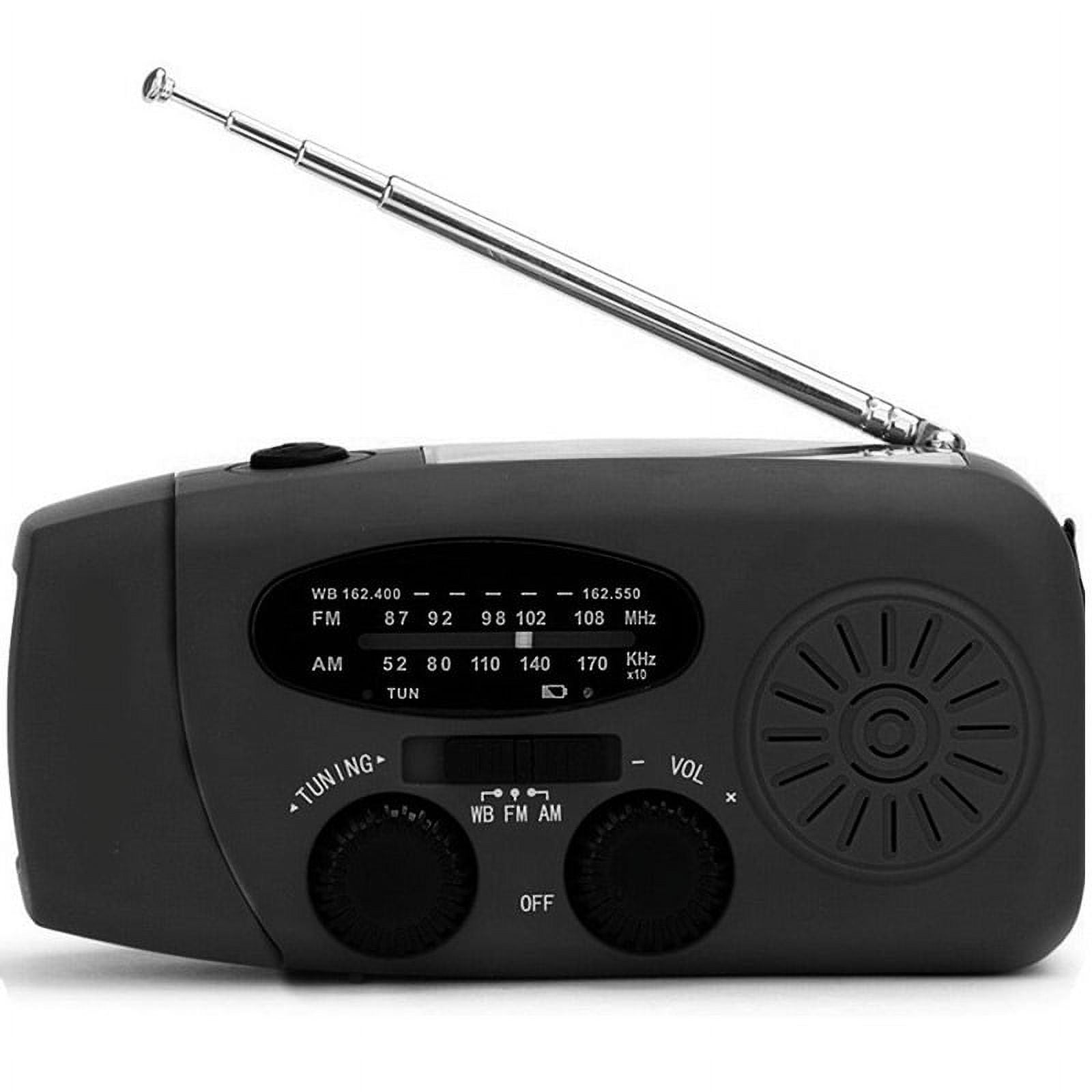 Emergency Solar Radio Hand Crank Weather Radio With Led Flashlight Phone Power Bank Charger