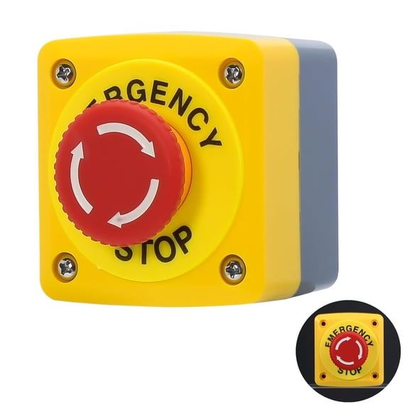 Emergency Stop Button Switch - Instantly Closes Red Button Switch ...