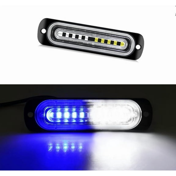 Emergency Strobe Lights, LED Ultra Slim Strobe 4.4-Inch 4Pack 10LED Strobe Warning Light 12V/24V Strobe Lights for Truck Off Road Vehicle ATVs Motorcycles