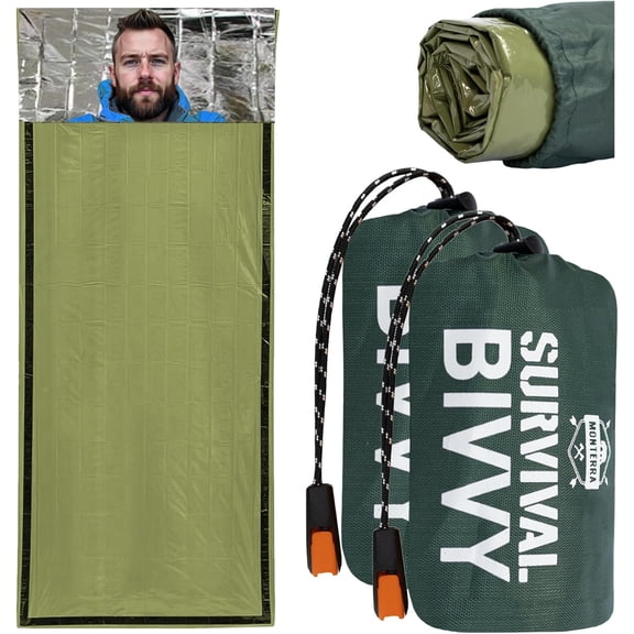 Emergency Survival Bivvy, Sleeping Bag, Hiking Essentials, Bivy Sack, Outdoor Gear and Equipment, Camping Accessories.