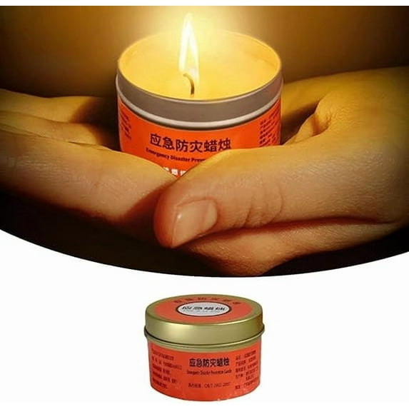 Emergency Survival Candle - 30 Hours Long Lasting Burning Time - Smoke & Odor-Free - Great Source of Light for Camping, Blackout, Fishing and Hunting, Power Outages Camping Hiking