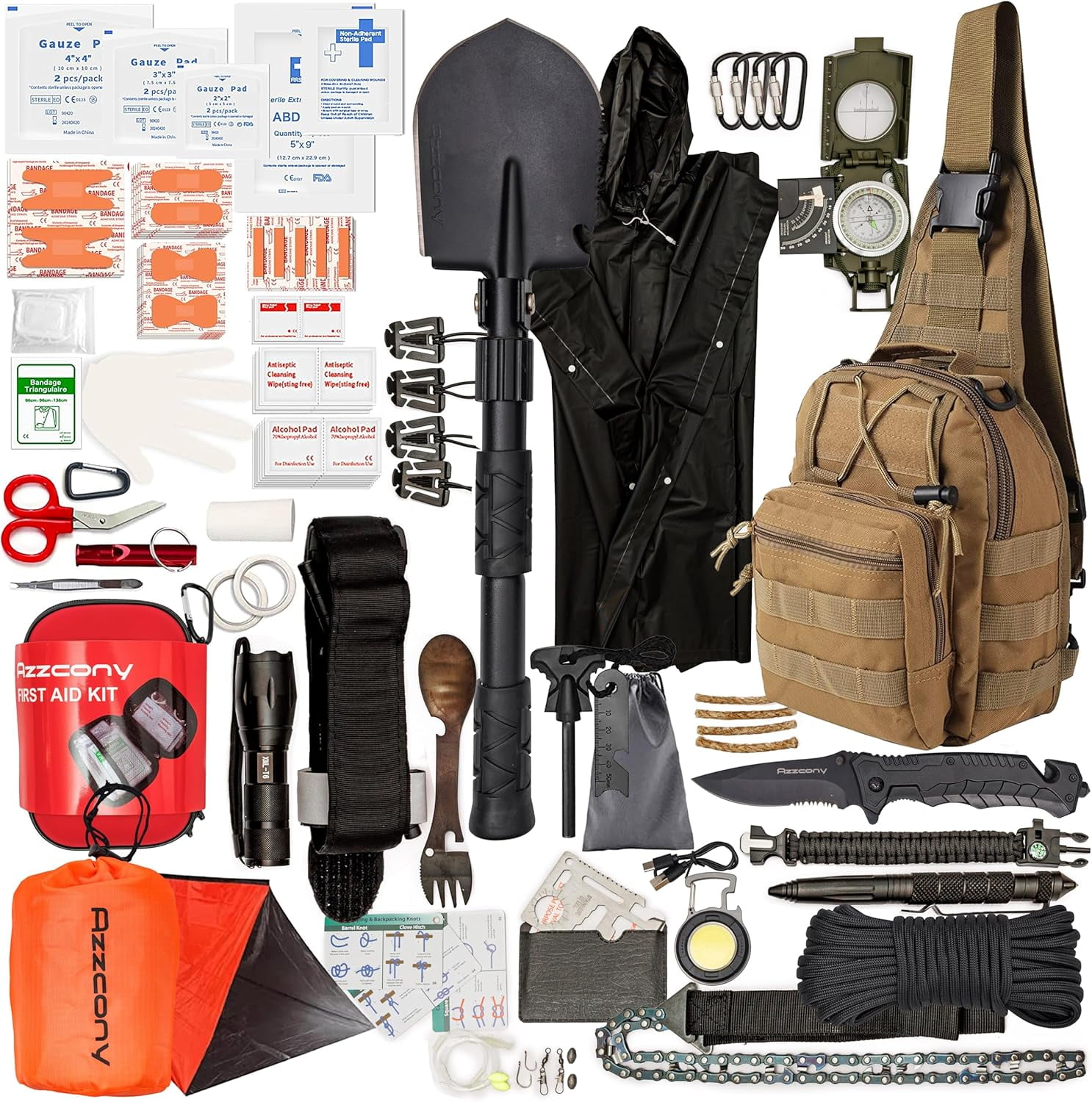 Emergency Survival First Aid Kit Tourniquet 250 PCS Go Bag