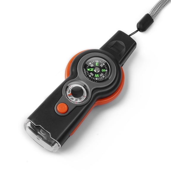 Emergency Survival Function Whistle, Outdoor Multifunctional Tool Safety Whistle with Lanyard, Ideal for Kayaking, Boating, Hiking, Camping, Climbing, Hunting, Fishing