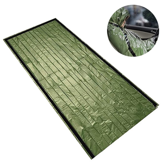 Emergency Survival Sleeping Bag, Thermal Bivy Sack Blanket, Waterproof Lightweight, Mylar Portable Nylon Sack for Camping Hiking Outdoor Adventure Activities