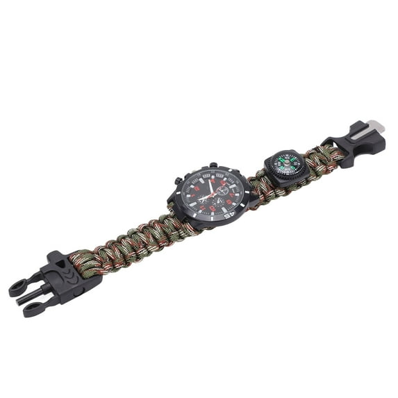 OTVIAP Emergency Survival Watch,Survival Sport Watch,6 in 1 Survival Wrist Watch Multifunctional Outdoor Gear for Man and Women Emergency Survival