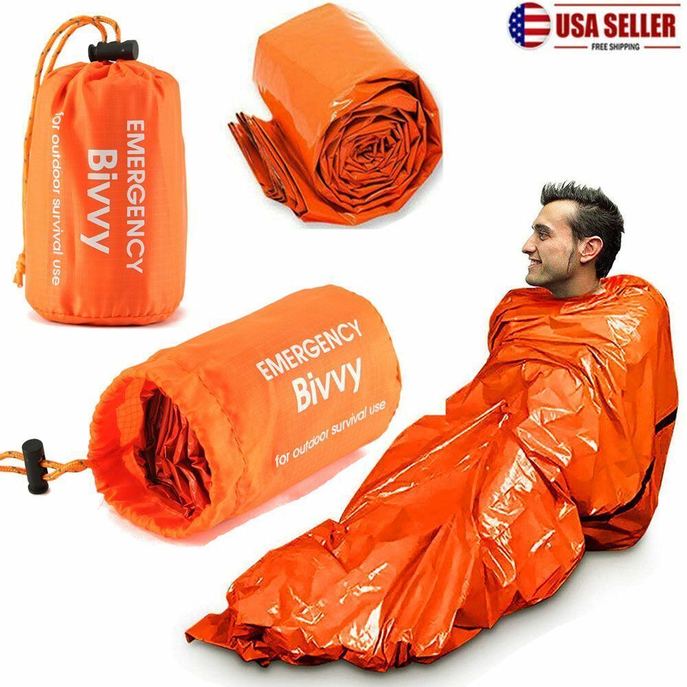 Emergency Survival Waterproof Bivy Sack Thermal Mylar Sleeping Bag