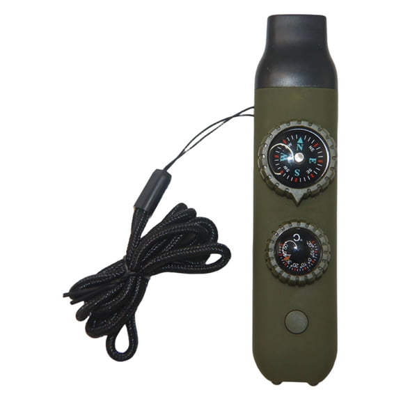Emergency Survival Whistle Compass Magnifier Lightweight Plastic for Climbing Kayaking Boating