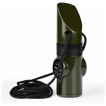 Arsvita Emergency Survival Whistle, 7-in-1 Outdoor Multifunctional Tool Safety Whistle with Lanyard, Ideal for Kayaking, Boating, Hiking, Camping, Climbing, Hunting, Fishing, Rescue Signaling