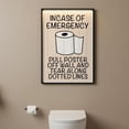 thumbnail image 1 of Emergency Tet Paper Poster: Bathroom Wall Art Print, Unframed Canvas Size 24x36, 1 of 4
