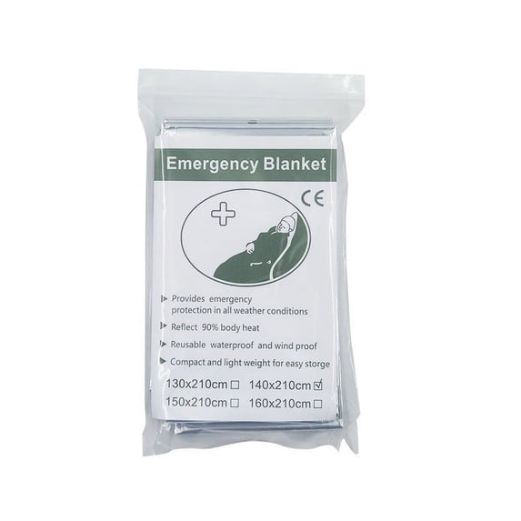 Emergency Thermal Blankets for Survival, Waterproof Mylar Space Blankets for Outdoor Camping, Hiking, Marathon, and First Aid, Lightweight Reflective Foil Blanket - 52" x 82"