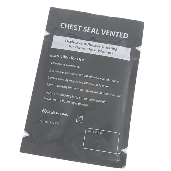 Emergency Trauma Sticker Chest Seal Vented First aids Patches Outdoor Tool Medically Chest Seal Vented Dressing Bandages