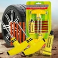 thumbnail image 1 of Emergency Tubeless Tire Repair Tool Kit, Universal Vacuum Tire Puncture Repair Set with Rubber Strips & Glue, Quick Fix Portable Tire Patch Tool for Car Motorcycle Bike SUV Off-Road Vehicle, 1 of 9