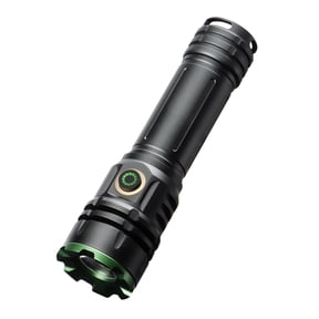 Emergency Use Flashlight with Side Button Access, Easy Carry Metal Handheld LED Light for Power Loss, Hiking Trails and Vehicle Storage