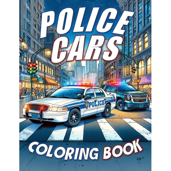 Emergency Vehicle Coloring Books Police Cars Coloring Book, (Paperback)
