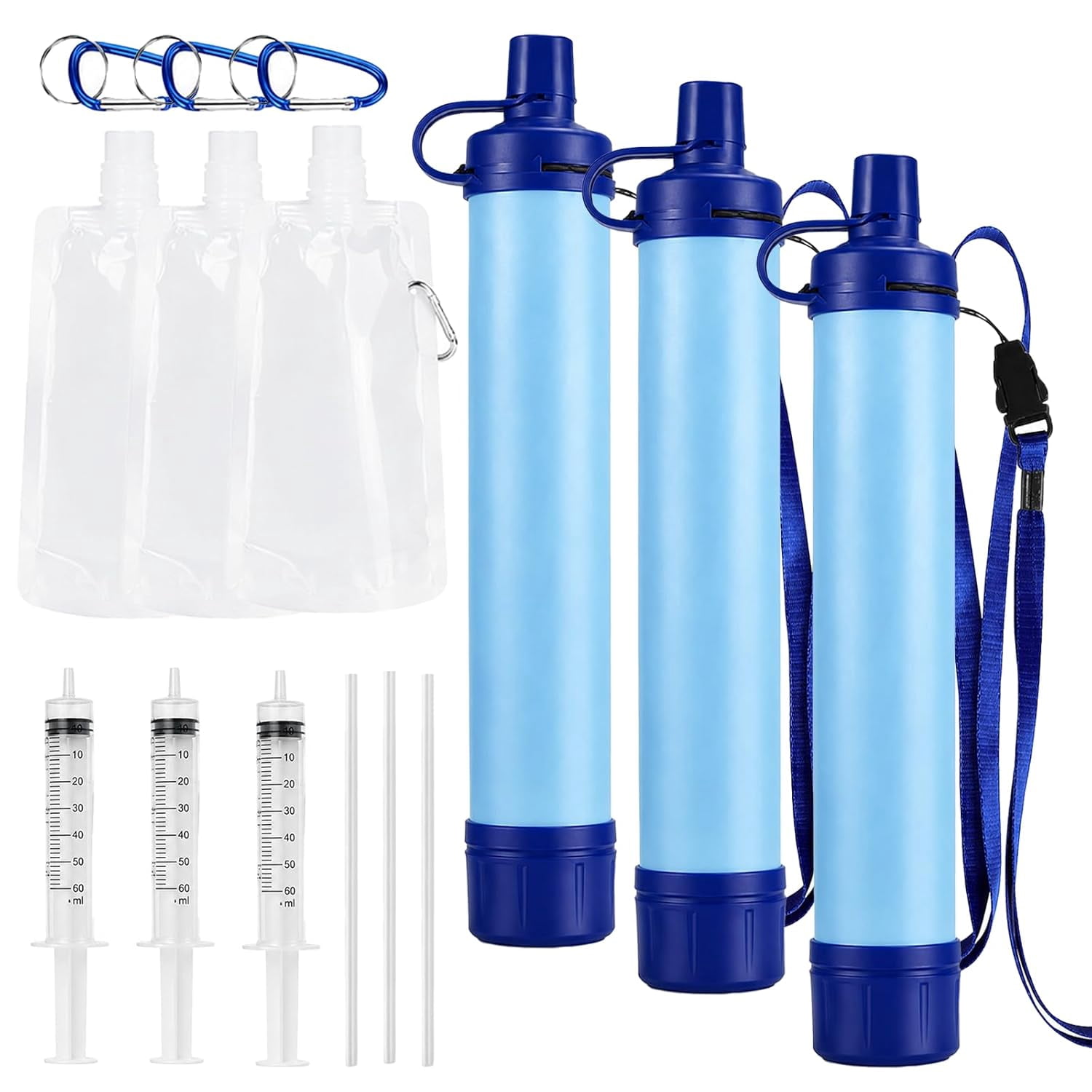 Emergency Water Filter Straw, Portable, Lightweight, for Hiking ...