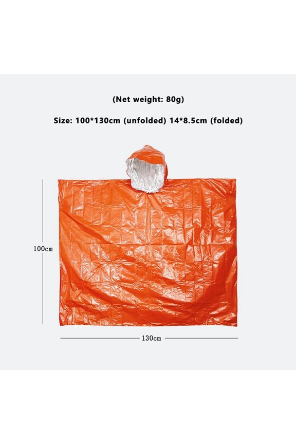 Emergency Waterproof Raincoat Aluminum Film Disposable Pomkkxi Warm Thermal Rainwear Blankets Survival Tools Camping Equipment