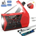 thumbnail image 1 of Emergency Weather Radio, Anpro 2000mAh Solar Hand Crank Weather Radio with LED Flashlight, SOS Alarm, Phone Charger, AM/FM/SW, Portable Radio for Emergency, Outdoor Camping, 1 of 9