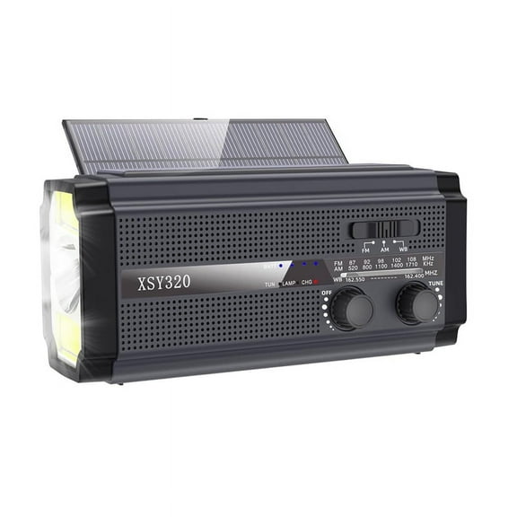 1 x Weather Radio 1 x USB Cable-Gray-Black