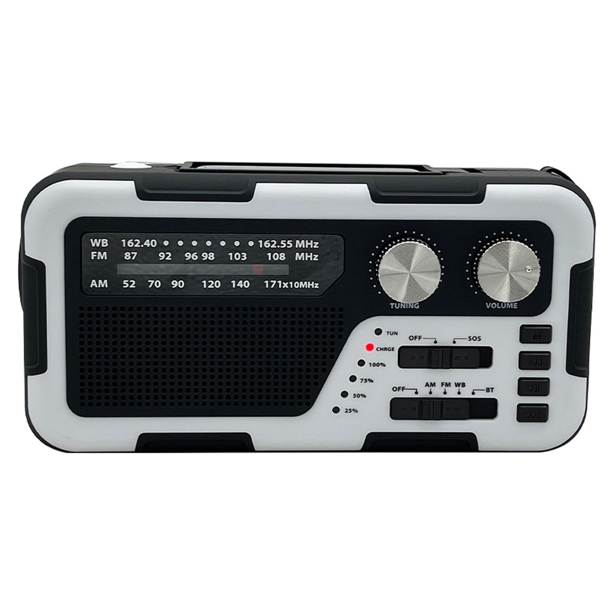 Emergency Weather Radio Portable with Solar Charging, Hand Crank, AM/FM ...