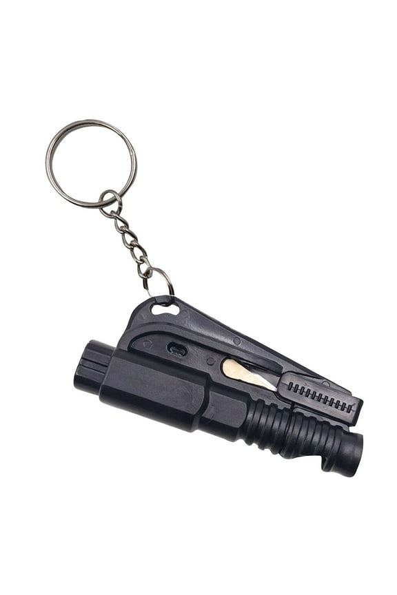 Emergency Window Breaker Keychain, Multifunctional Glass Breaker Seatbelt Cutter Whistle, Car Escape Tool