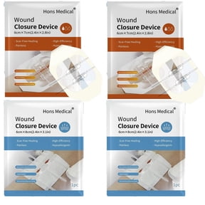 Emergency Wound Closure Strips,Sutures Butterfly Bandaids for Wound Closure, Zip Stitch Wound Closure Strips, Surgical Laceration Repair Without Stiches4 double buckles, 2 triple buckles.